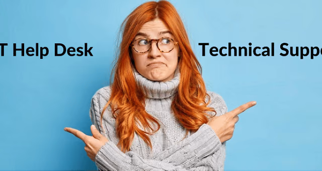 difference between it help desk technical support