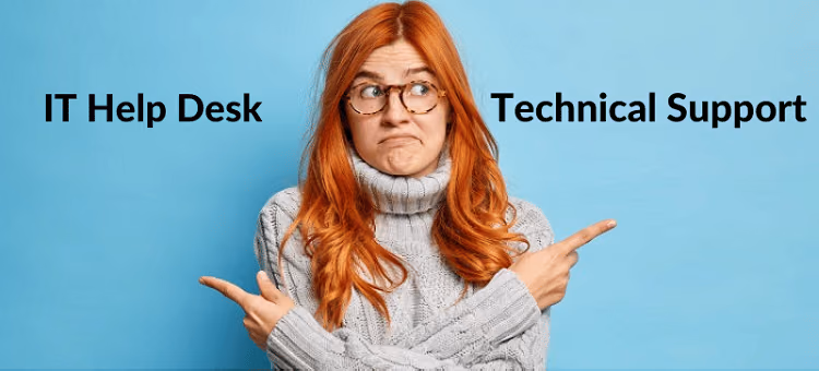 difference between it help desk technical support